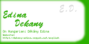 edina dekany business card